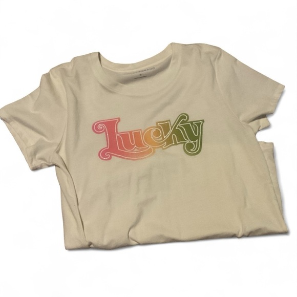 Lucky Brand Women’s Cream T-shirt Size Small - Picture 2 of 2